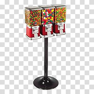 candy machine, red and white gumball dispenser transparent background PNG clipart