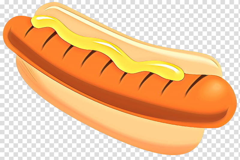 Smile Dog, Hot Dog, Bockwurst, Vienna Sausage, Hot Dog Bun, Mouth, Fast Food, Yellow transparent background PNG clipart
