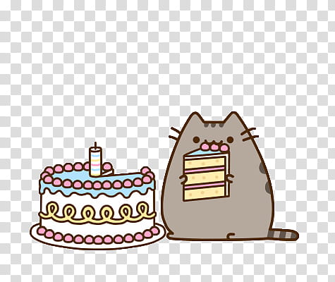 pusheen eating cake graphic transparent background PNG clipart