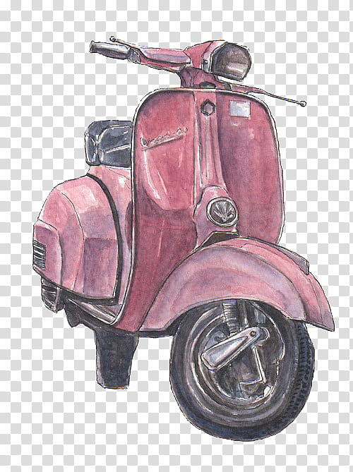 Overlays y firmas , red and black motorcycle scooter drawing transparent background PNG clipart
