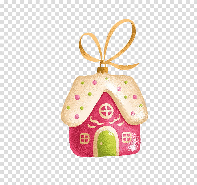 Christmas Resource , pink and white house illustration transparent background PNG clipart