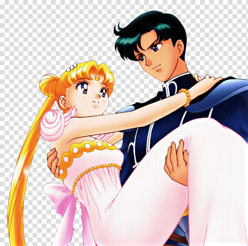 Sailor Moon, man carrying Sailor Moon transparent background PNG clipart