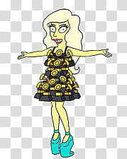 Lady Gaga en los Simpson transparent background PNG clipart