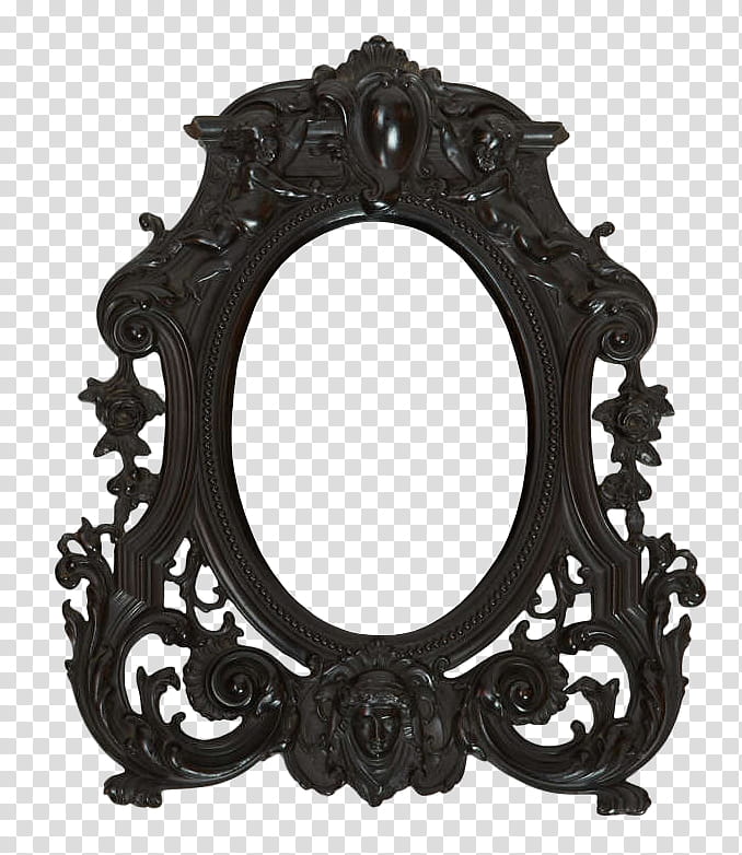 black wooden mirror frame transparent background PNG clipart