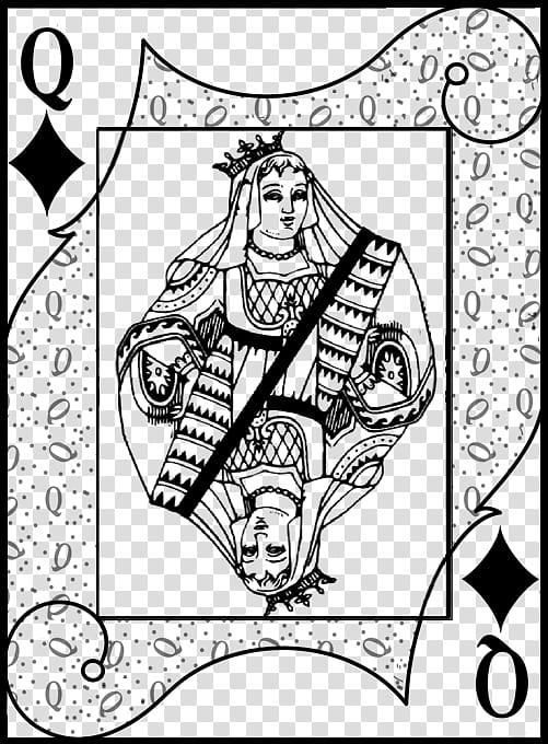 Queen of Diamonds playing card transparent background PNG clipart