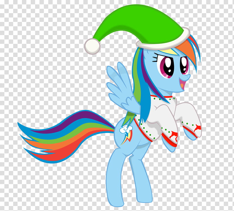 Christmas dash, multicolored My Little Pony character illustration transparent background PNG clipart