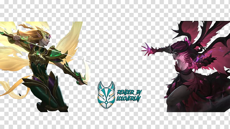 Viridian Kayle and Blackthorn Morgana Render transparent background PNG clipart