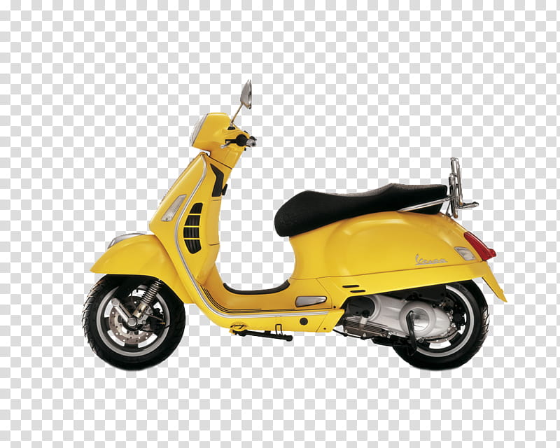 VESPA SCOOTER FREE, yellow motor scooter transparent background PNG clipart