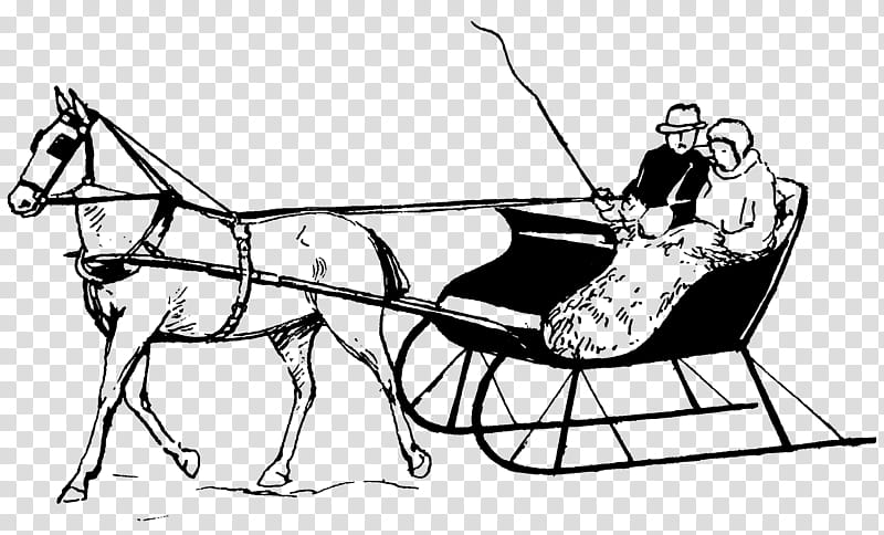 horse pulling sled coloring pages