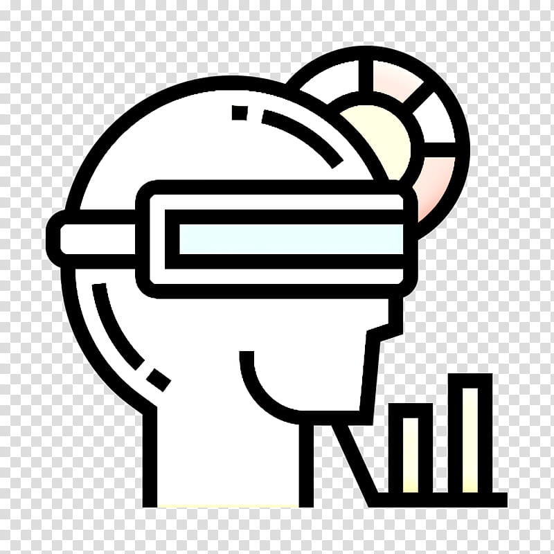 Virtual reality icon Artificial Intelligence icon, Line Art, Text, Coloring Book, Logo, Symbol transparent background PNG clipart