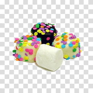 New DISCULPA, three assorted mallows transparent background PNG clipart