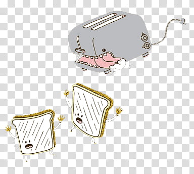 lovely III, gray bread toaster illustration transparent background PNG clipart