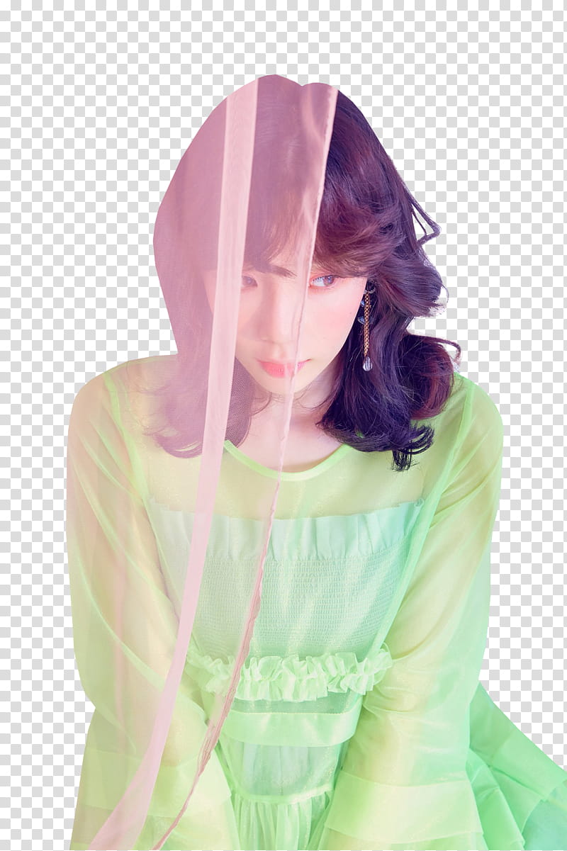 TAEYEON Make Me Love You HQ, woman wearing green long-sleeved dress transparent background PNG clipart