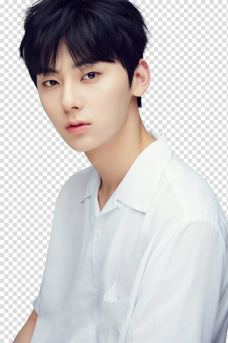 WANNA ONE Part P, man wearing white button-up shirt transparent background PNG clipart