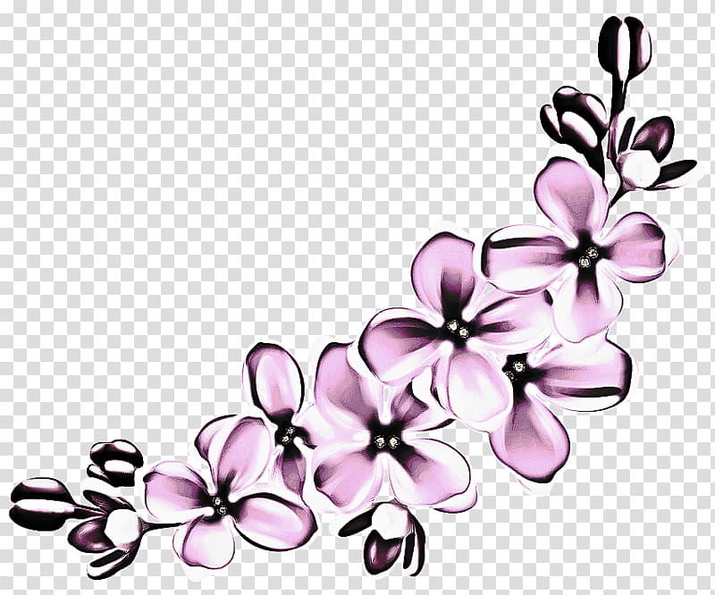 Pink Flower, Petal, Cut Flowers, Floral Design, Common Lilac, Blossom, Branch, Body Jewellery transparent background PNG clipart