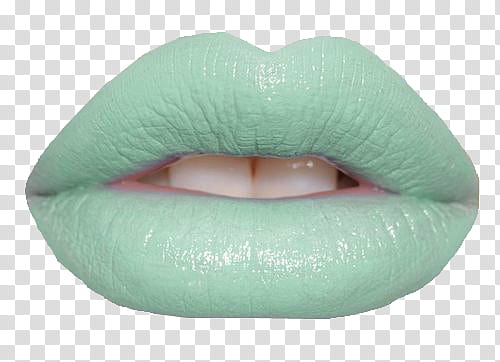 AESTHETIC GRUNGE, green lips transparent background PNG clipart