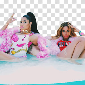 Beyonce y Nicki transparent background PNG clipart thumbnail