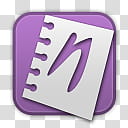 Ms office Icons Xpx , Onenote, square purple and gray logo transparent background PNG clipart