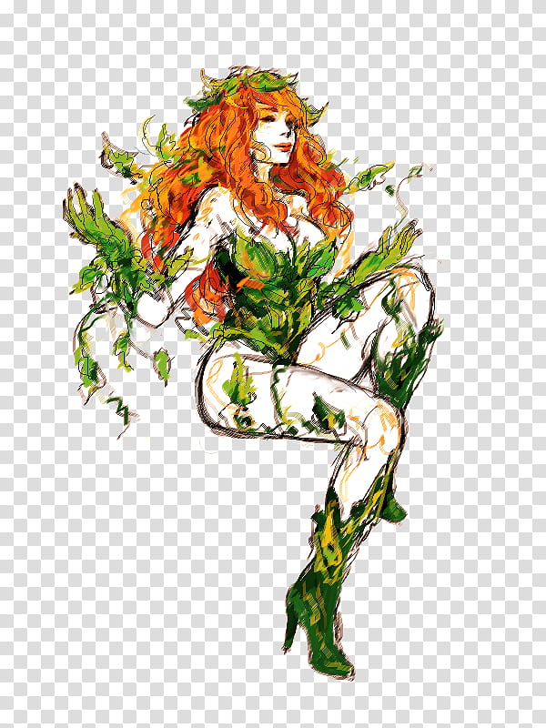 Poisonous, DC Poison Ivy illustration transparent background PNG clipart