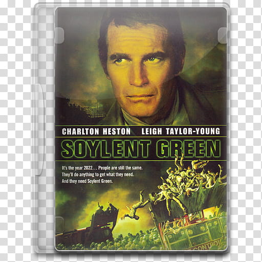 Movie Icon , Soylent Green, Soylent Green-printed keep case illustration transparent background PNG clipart