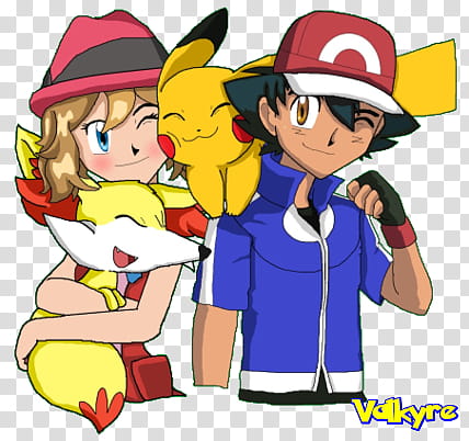 Ash and Serena transparent background PNG clipart