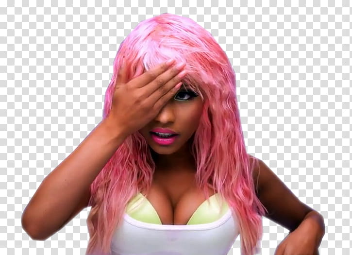 Nicki Minaj covering her right eye with her right hand transparent background PNG clipart