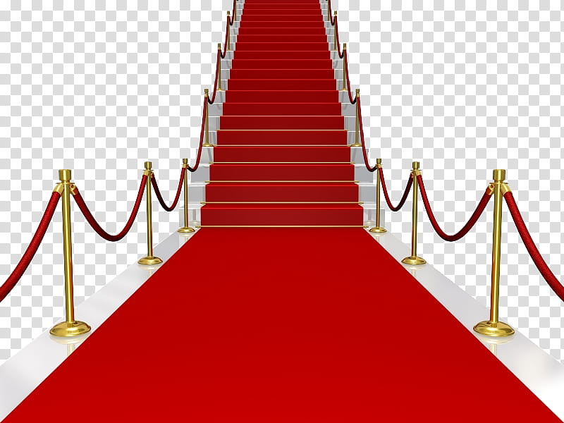 Red Carpet ByunCamis, red and gray stair with carpet illustration transparent background PNG clipart