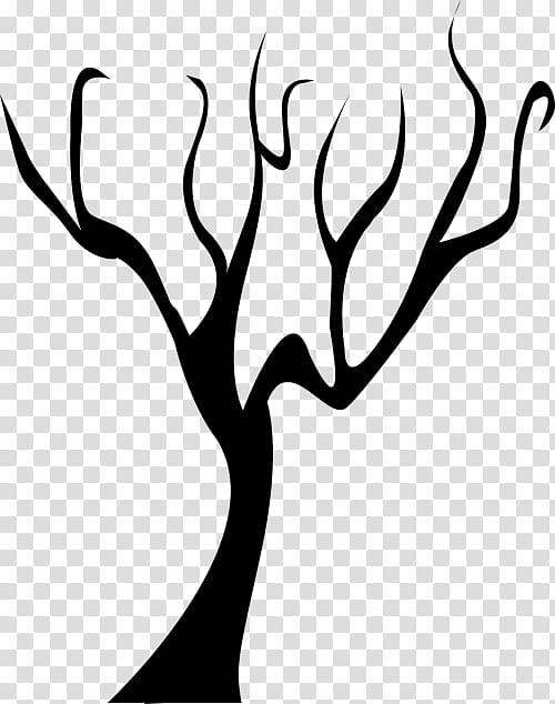 Tree Trunk Drawing, Branch, Leaf, Silhouette, Oak, White, Blackandwhite, Woody Plant transparent background PNG clipart