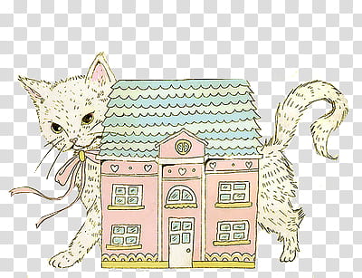 various VIII, cat and house illustration transparent background PNG clipart