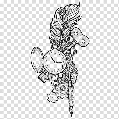 pocket watch tattoo design vintage old style | sorchafaulkner | Flickr