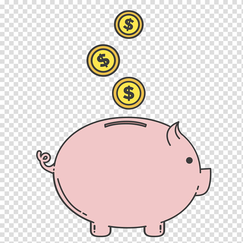 Pig, Piggy Bank, Pink, Money, Saving, Coin, Color, Box transparent background PNG clipart