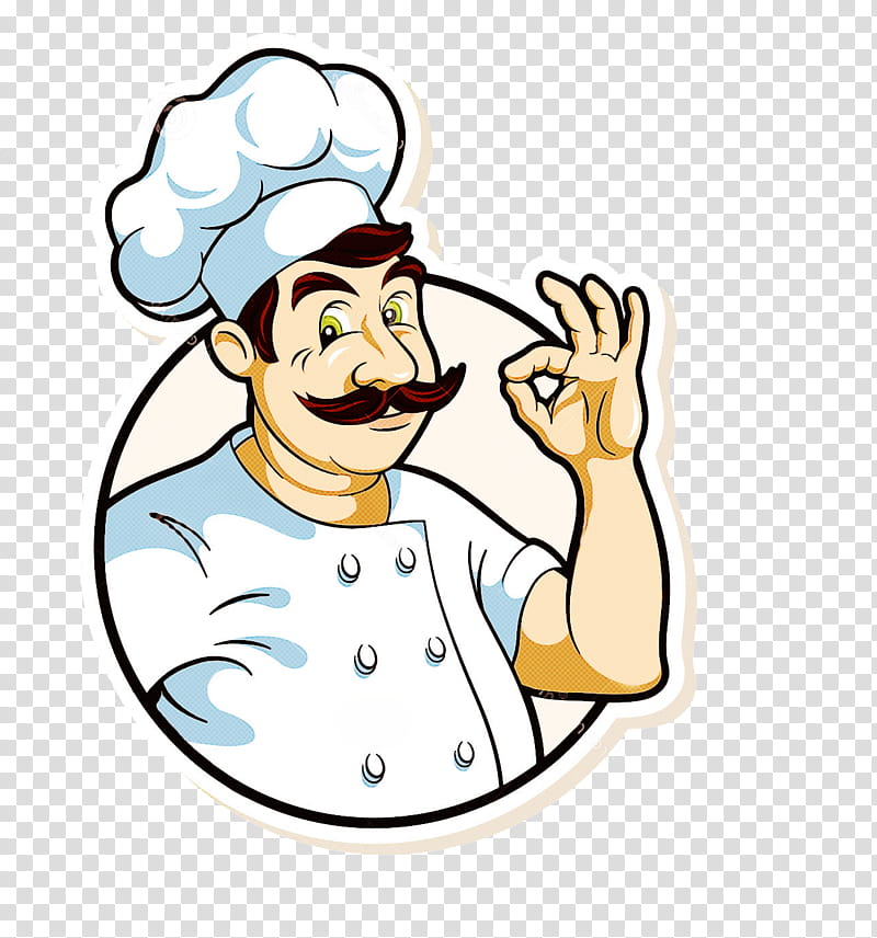 cartoon finger cook line art, Cartoon, Chef, Thumb, Gesture, Pleased transparent background PNG clipart