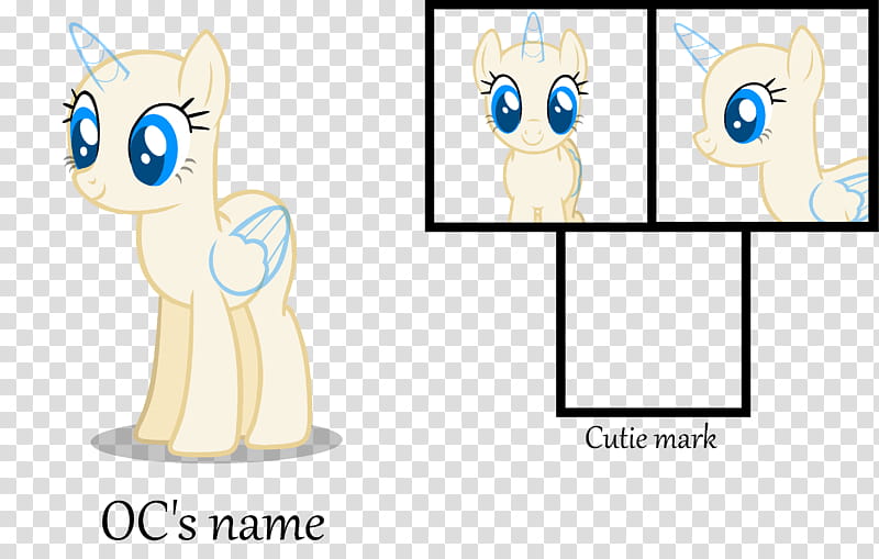 MLP reference sheet base, unicorn illustration transparent background PNG clipart