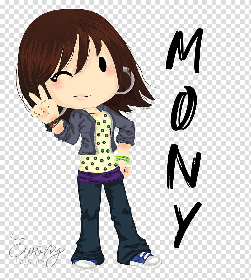 Monica chibi transparent background PNG clipart