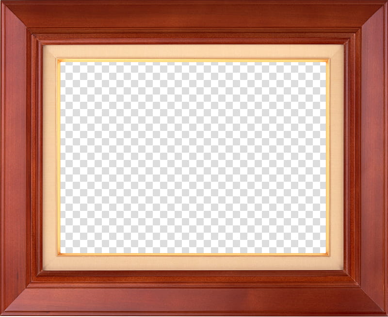 red wooden frame transparent background PNG clipart