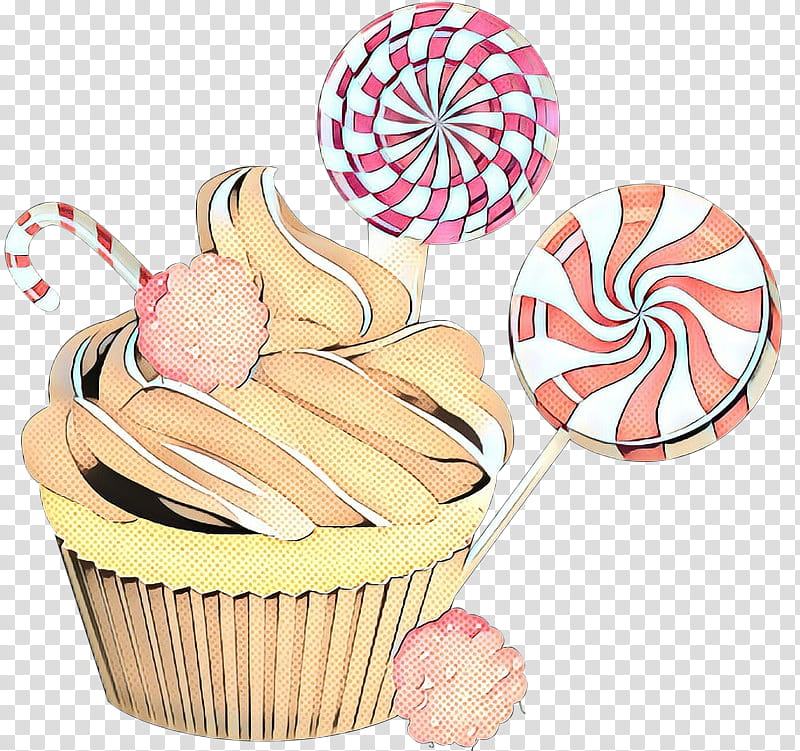 baking cup cupcake pink food dessert, Pop Art, Retro, Vintage, Buttercream, Icing, Confectionery, Bake Sale transparent background PNG clipart