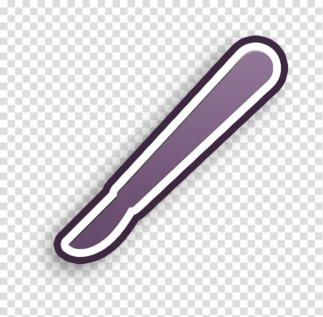 Medical Elements icon Scalpel icon, Purple, Violet transparent background PNG clipart