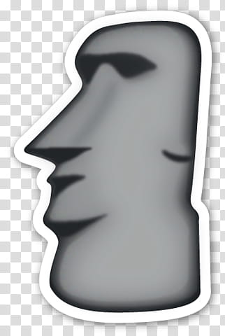 Moai Emojipedia Sticker Statue, Emoji transparent background PNG clipart