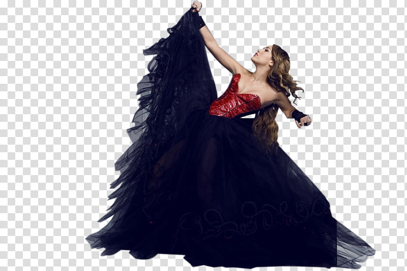 Miley Cyrus Gyspy Heart, woman in red and navy-blue strapless dress transparent background PNG clipart