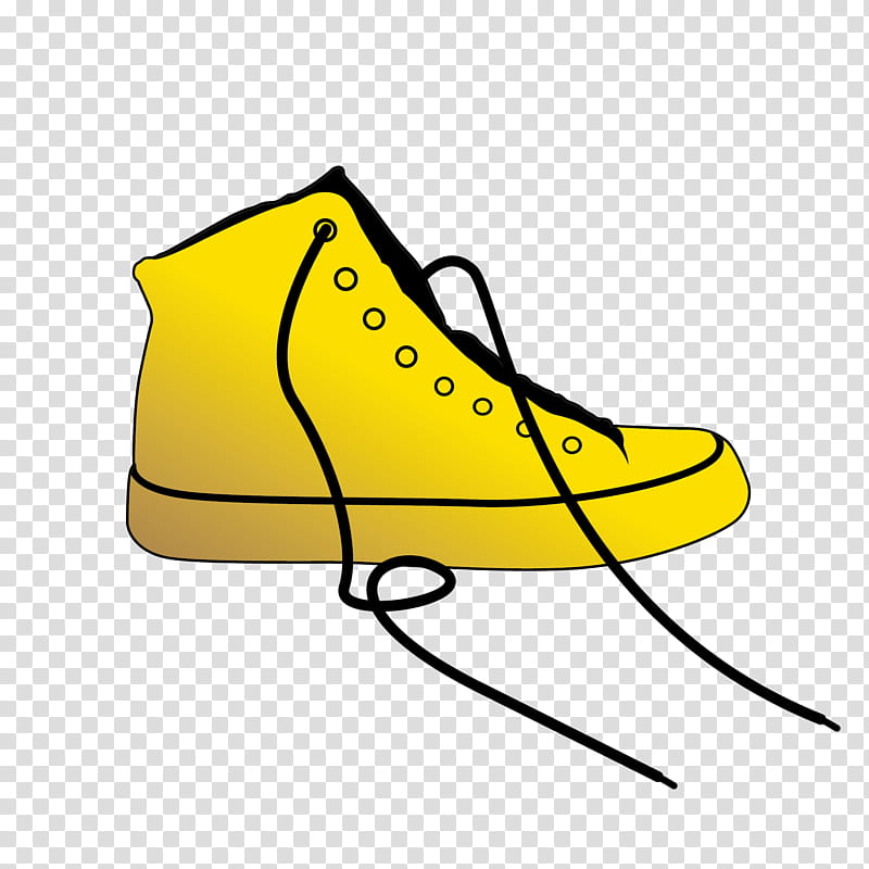 Shoe Footwear, Yellow, Plimsoll Shoe, White, Shoelaces, Canvas, Line, Area transparent background PNG clipart