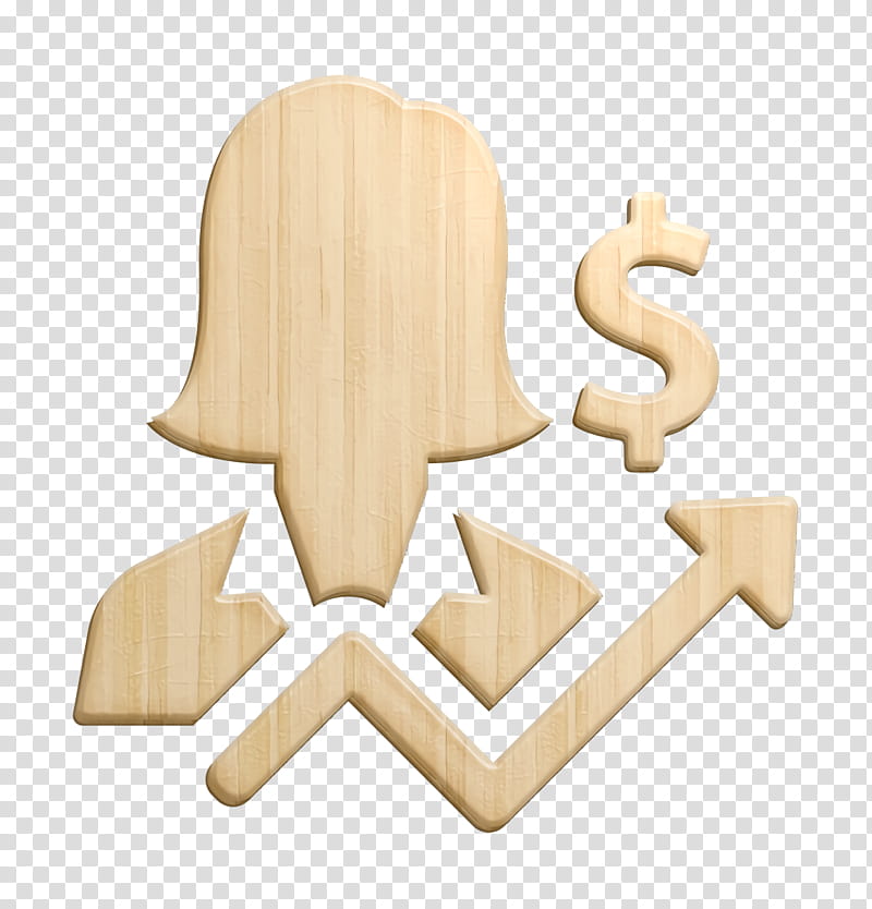Growth icon Businesswoman icon Business Seo Elements icon, People Icon, Wood, Beige, Symbol transparent background PNG clipart