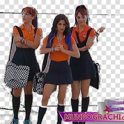 Grachi, three women wearing black skirts transparent background PNG clipart
