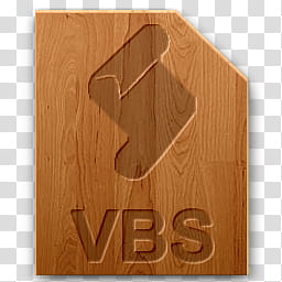 Wood icons for file types, vbs, brown VBS file icon transparent background PNG clipart