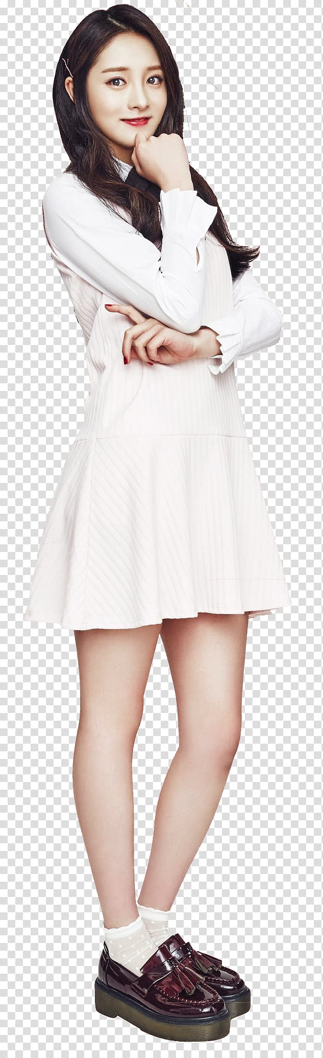 Pristin Pledis Girlz First Concert, woman wearing white long-sleeved dress transparent background PNG clipart