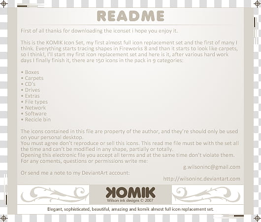 KOMIK Iconset , Readme, Read Me text poster transparent background PNG clipart