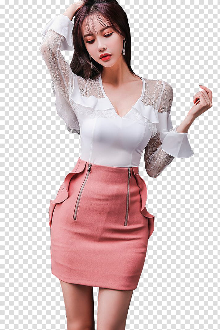 SPECIAL  WATCHERS, woman in pink mini skirt transparent background PNG clipart