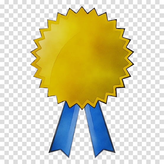 Decoration Ribbon, Award, Award Or Decoration, Prize, Medal, Web Design, Yellow transparent background PNG clipart