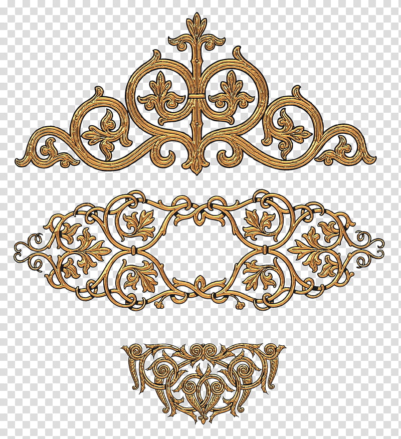 Decorative Borders, BORDERS AND FRAMES, Ornament, Motif, Gold, Floral Design, Body Jewelry, Brass transparent background PNG clipart