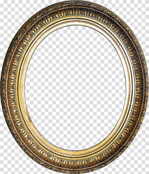 Antique Oval Frames s, oval brown and yellow frame transparent background PNG clipart