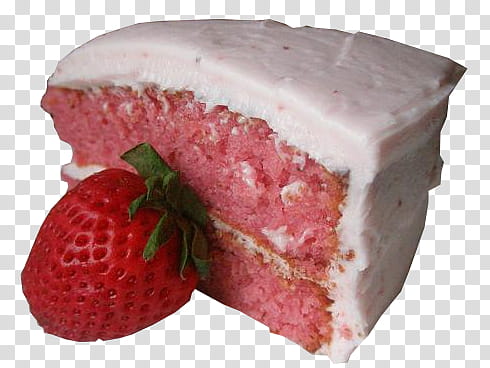 x, strawberry cake slice with strawberry fruit transparent background PNG clipart